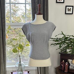 Pilcro Heather Gray Short Sleeve Top